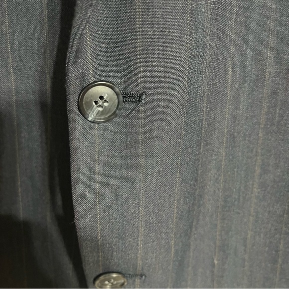 Men’s Vintage Stafford Gray Pinstripe Suit Jacket Sport Coat Size 48 XL - Picture 6 of 8